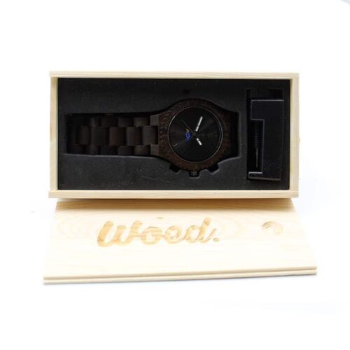 Alternative view of Houten horloge | 44mm | Moon