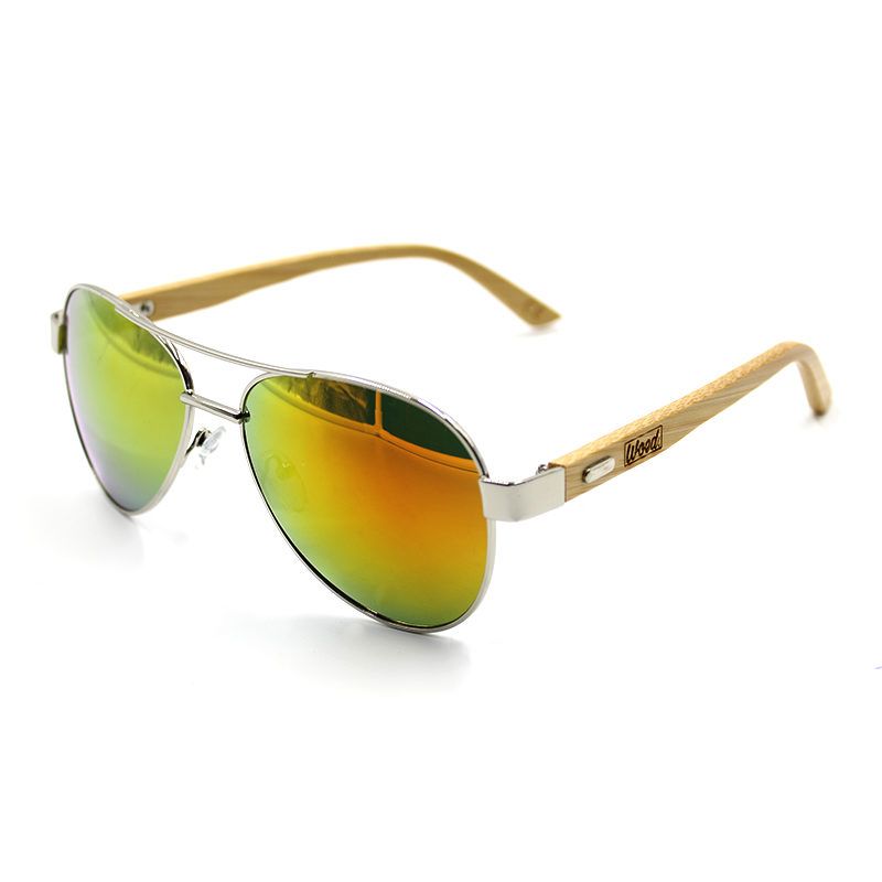 L'ufficiale Woed ®| Occhiali da sole in legno| Aviatore