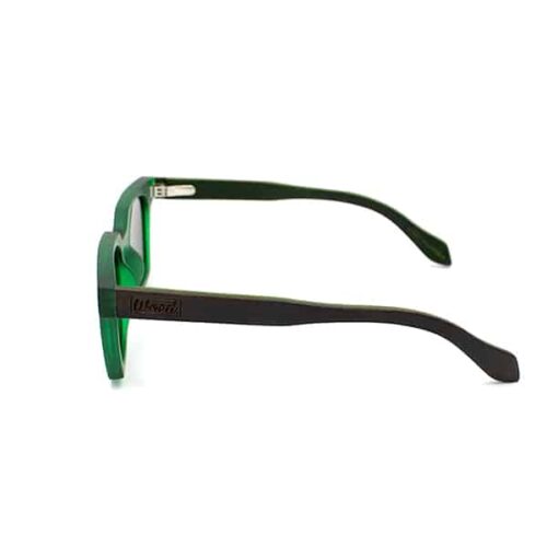 Woed houten zonnebril Moss zijzicht